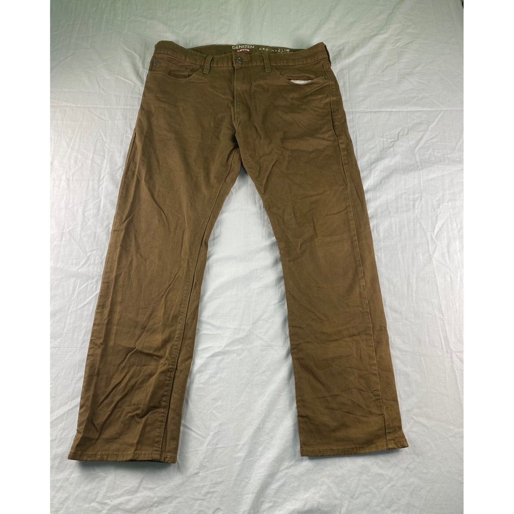 Denizen from Levis 232 Slim Straight Fit Brown Pants Mens 36x30 Cotton Stretch